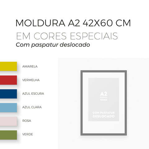 Moldura A2 com paspatur deslocado