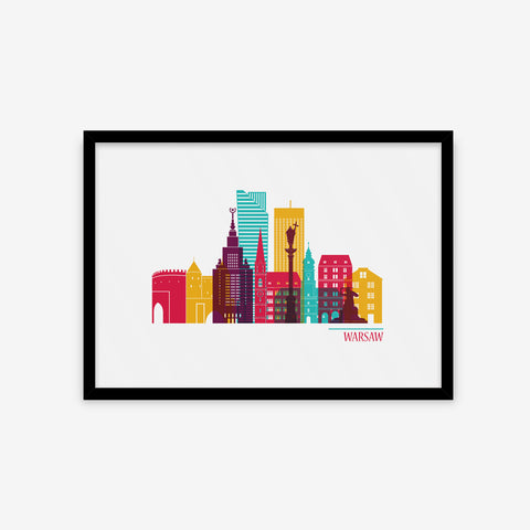 Cities Vector Skyline - Warsaw