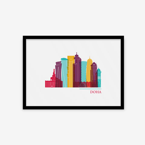 Cities Vector Skyline - Doha