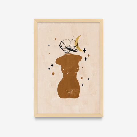 Ilustração - Feminino - Corpo e flor