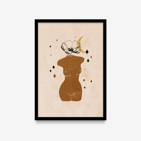 Ilustração - Feminino - Corpo e flor