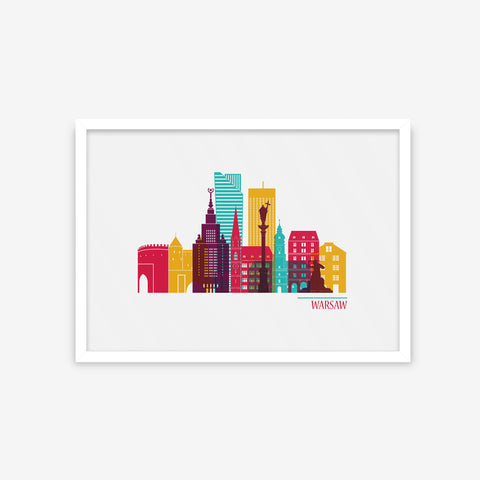 Cities Vector Skyline - Warsaw