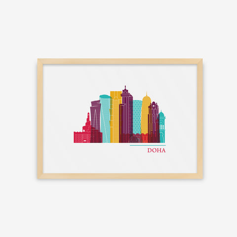 Cities Vector Skyline - Doha
