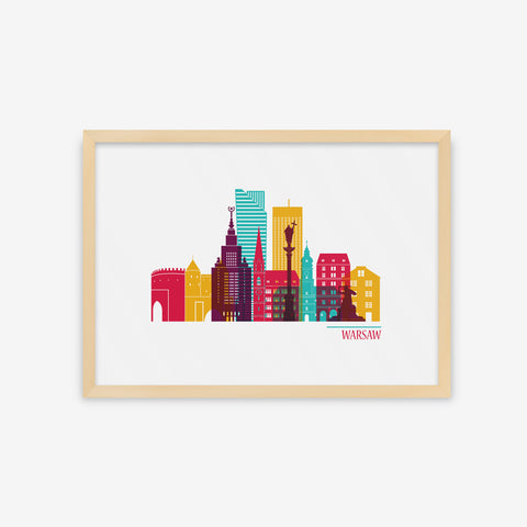 Cities Vector Skyline - Warsaw