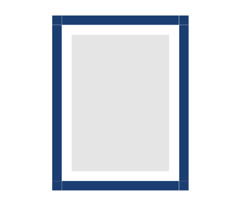 #13-79195 - Moldura Personalizada - Modelo: Laca 2cm Azul Escura - Tamanho da imagem: 20.0x28.0cm - Impressão: Não - Paspatur: 2.0cm - E-vidro Sim - Tamanho externo do quadro: 27.0x35.0cm