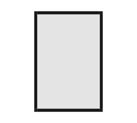 #31-99761 - Moldura Personalizada - Modelo: Laca 2cm Preta - Tamanho da imagem: 40.0x60.0cm - Impressão: Não - Paspatur: Não - E-vidro Sim - Tamanho externo do quadro: 43.0x63.0cm