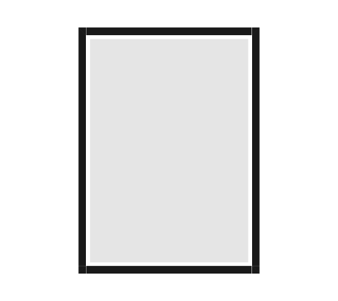 #64-62419 - Moldura Personalizada - Modelo: Laca 2cm Preta - Tamanho da imagem: 43.0x60.0cm - Impressão: Não - Paspatur: Não - E-vidro Sim - Tamanho externo do quadro: 46.0x63.0cm