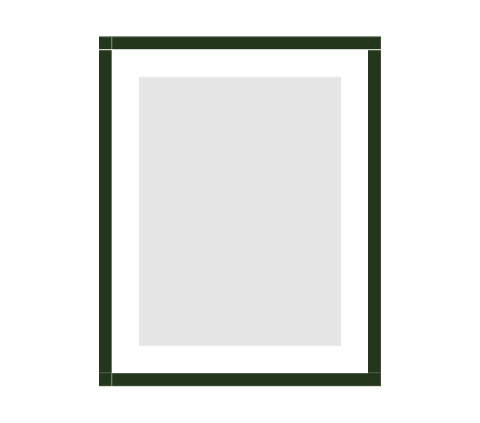 #75-94653 - Moldura Personalizada - Modelo: Laca 2cm Verde Escura - Tamanho da imagem: 30.0x40.0cm - Impressão: Não - Paspatur: 4.0cm - E-vidro Sim - Tamanho externo do quadro: 41.0x51.0cm