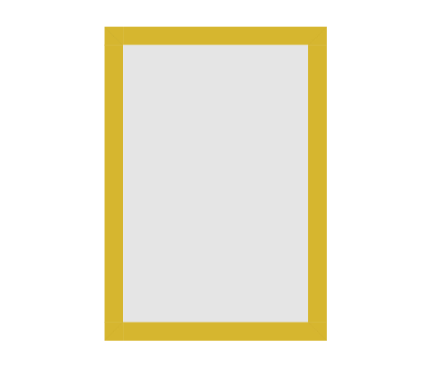 #54-13052 - Moldura Personalizada - Modelo: Laca 2cm Amarela - Tamanho da imagem: 20.0x30.0cm - Impressão: Não - Paspatur: Não - E-vidro Sim - Tamanho externo do quadro: 23.0x33.0cm