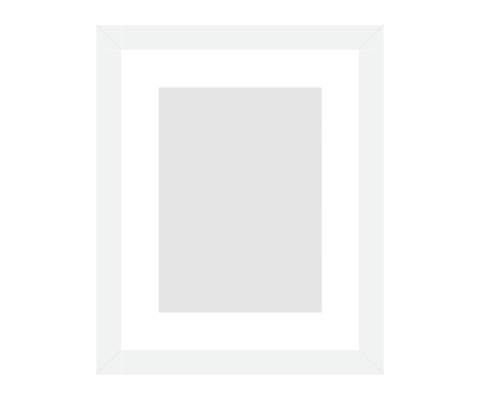#37-59319 - Moldura Personalizada - Modelo: Laca 2cm Branca - Tamanho da imagem: 13.0x18.0cm - Impressão: Não - Paspatur: 3.0cm - E-vidro Sim - Tamanho externo do quadro: 22.0x27.0cm