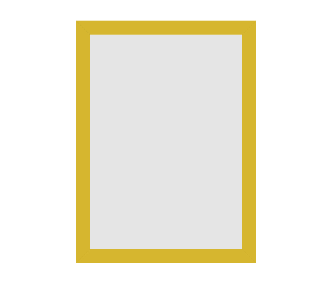 #96-38161 - Moldura Personalizada - Modelo: Laca 2cm Amarela - Tamanho da imagem: 22.0x31.0cm - Impressão: Não - Paspatur: Não - E-vidro Sim - Tamanho externo do quadro: 25.0x34.0cm