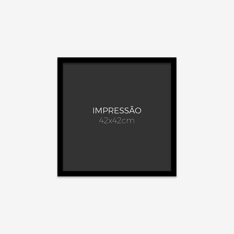 Moldura 42x42cm com impressão Fine Art