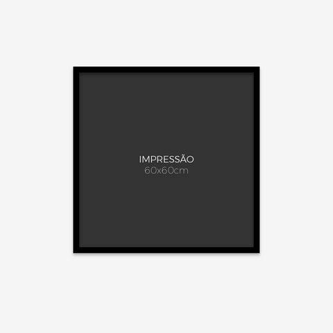 Moldura 60x60cm com impressão Fine Art