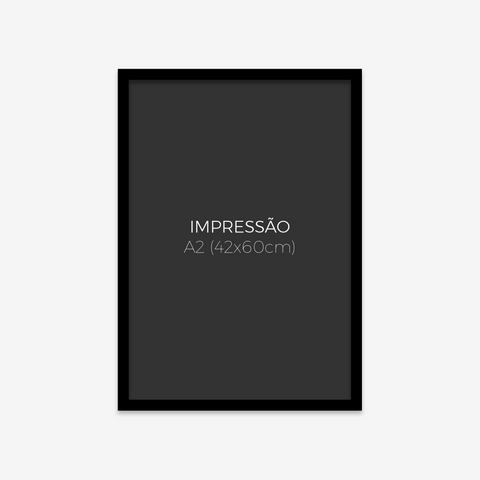 Moldura A2 com impressão Fine Art