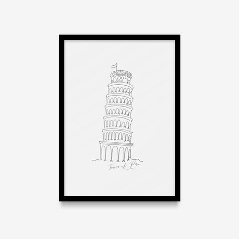 Coleção Linhas - Cidades - Tower of Pisa
