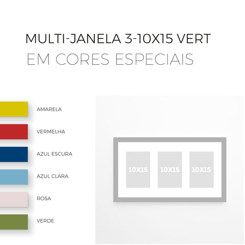 Multi-Janelas | Três 10x15cm | Portrait