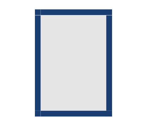 #44-33172 - Moldura Personalizada - Modelo: Laca 2cm Azul Escura - Tamanho da imagem: 22.0x32.0cm - Impressão: Não - Paspatur: Não - E-vidro Sim - Tamanho externo do quadro: 25.0x35.0cm