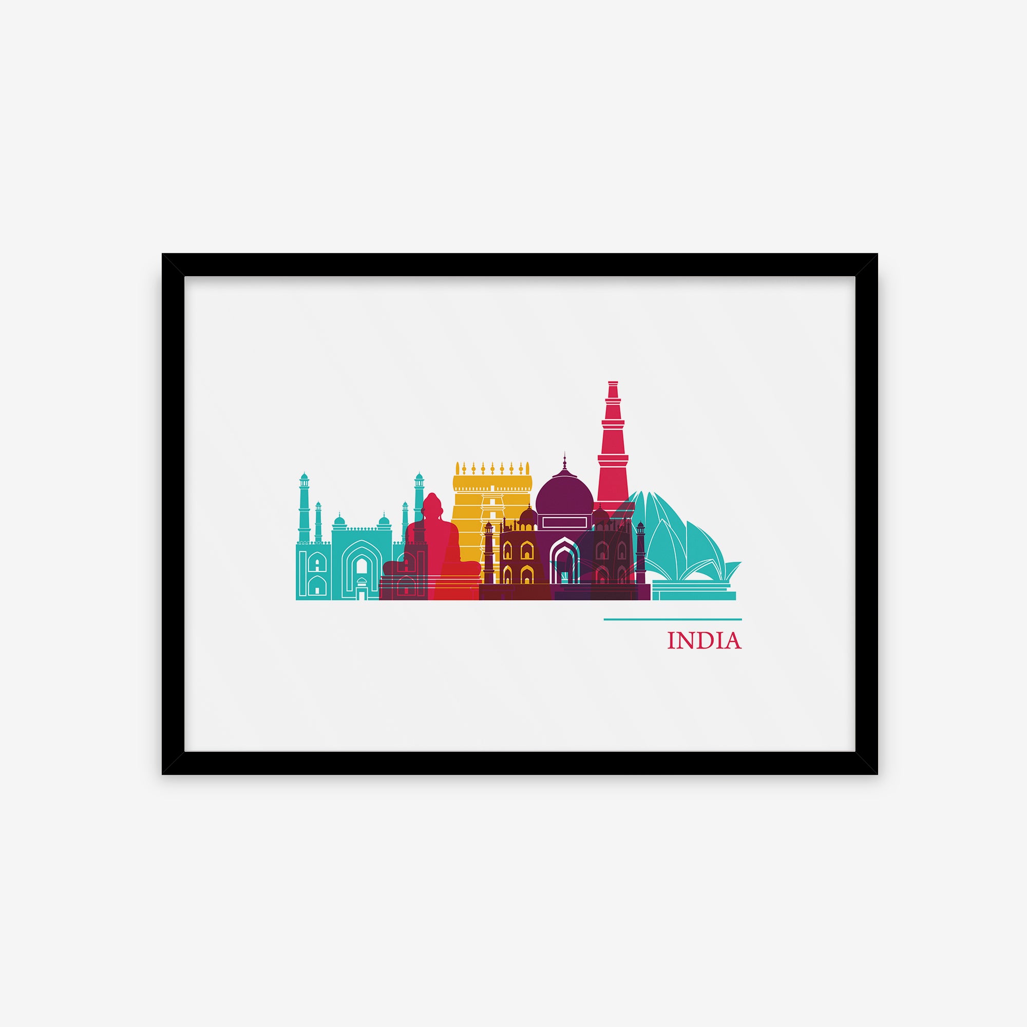 Cities Vector Skyline - India