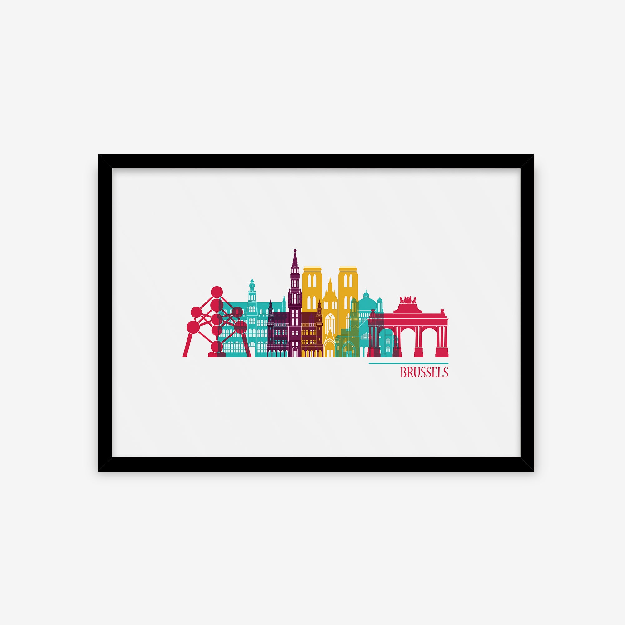 Cities Vector Skyline - Brussels