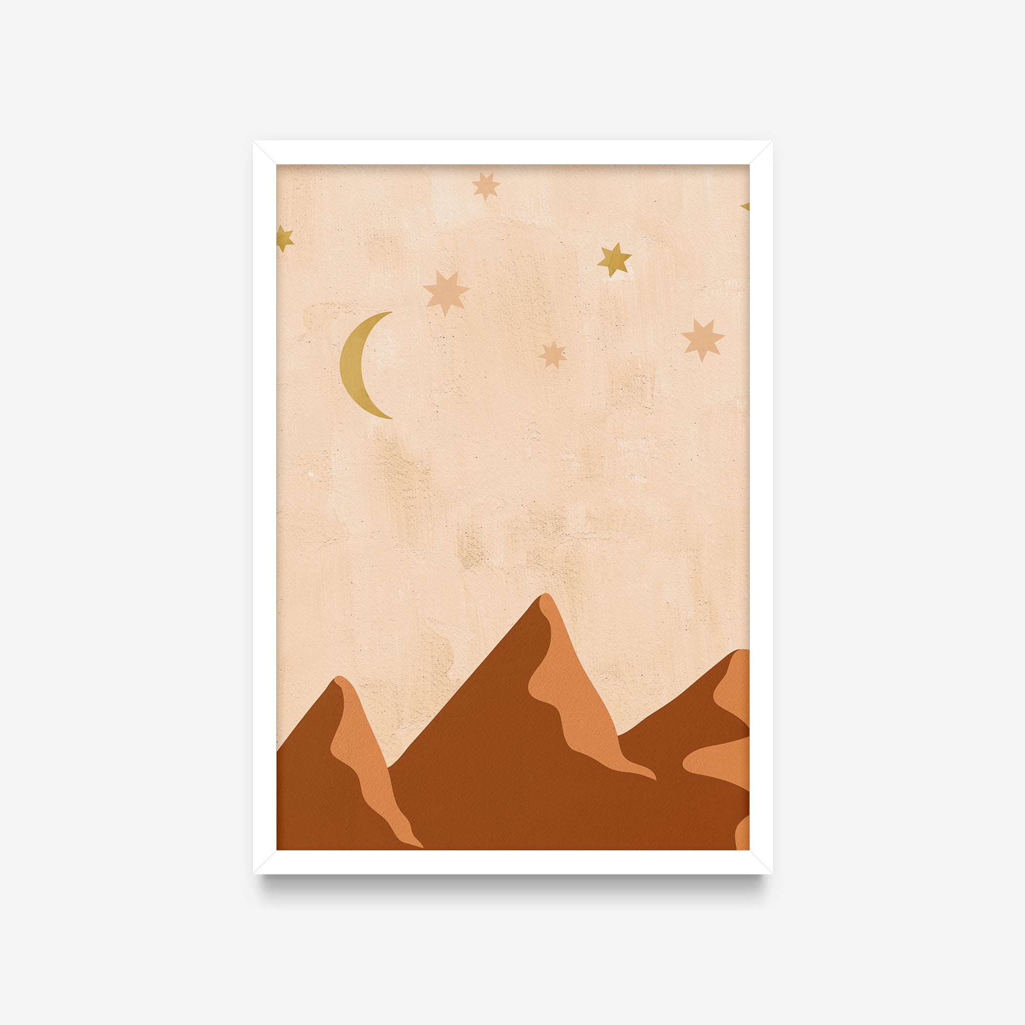 Natureza - Lua e montanhas