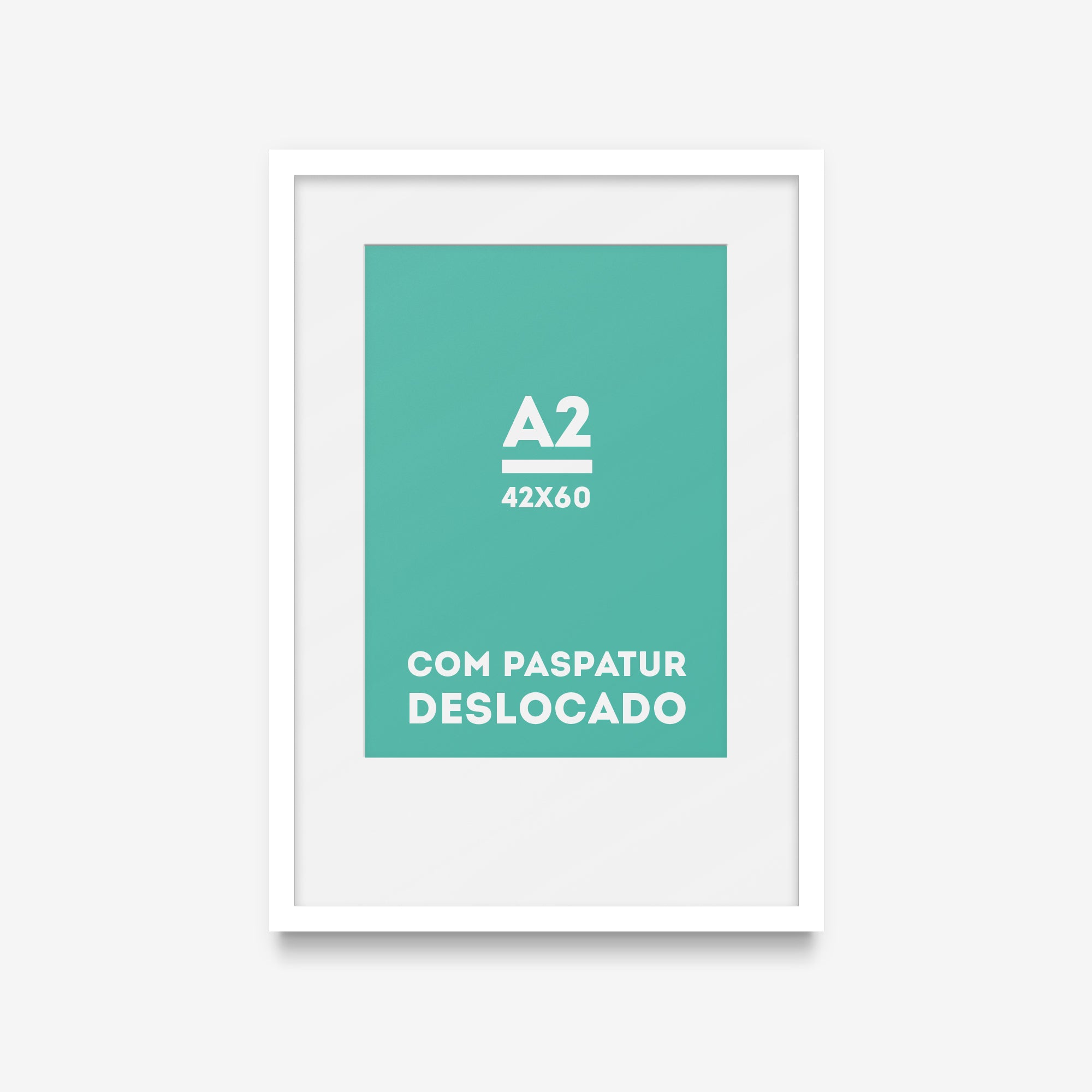 Moldura A2 com paspatur deslocado