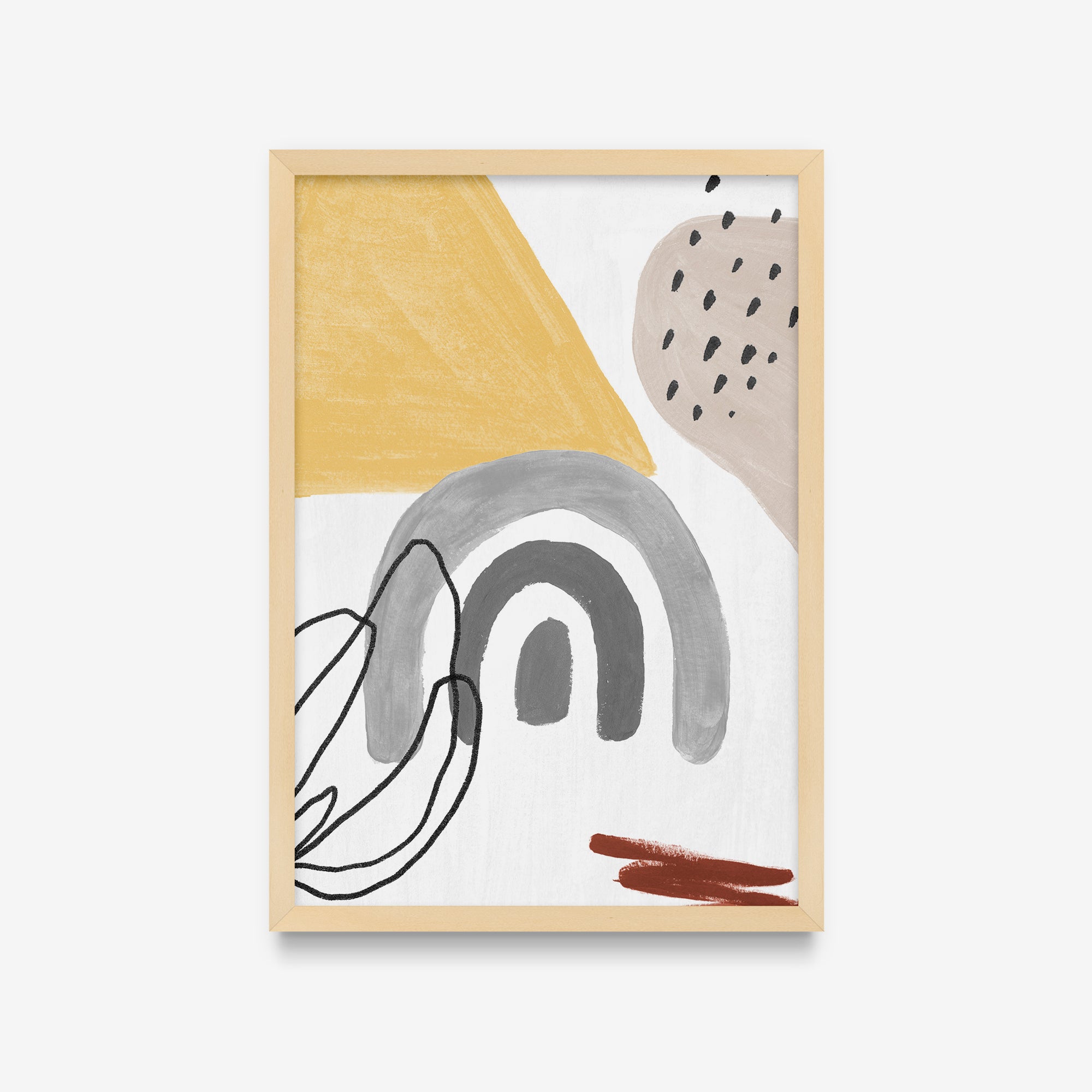 Ilustração - Abstrata - Cinza amarelo