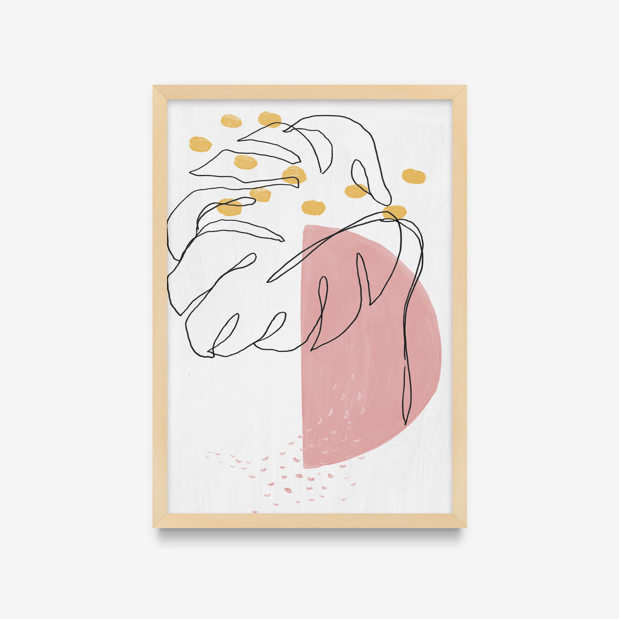 Ilustração - Abstrata - Costela de Adão com rosa