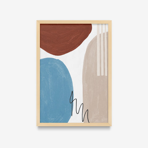 Ilustração - Abstrata - Blue & Brown