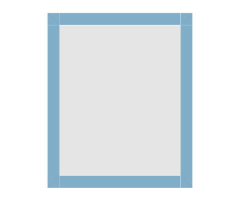 #39-87929 - Moldura Personalizada - Modelo: Laca 2cm Azul Clara - Tamanho da imagem: 20.0x25.0cm - Impressão: Não - Paspatur: Não - E-vidro Sim - Tamanho externo do quadro: 23.0x28.0cm